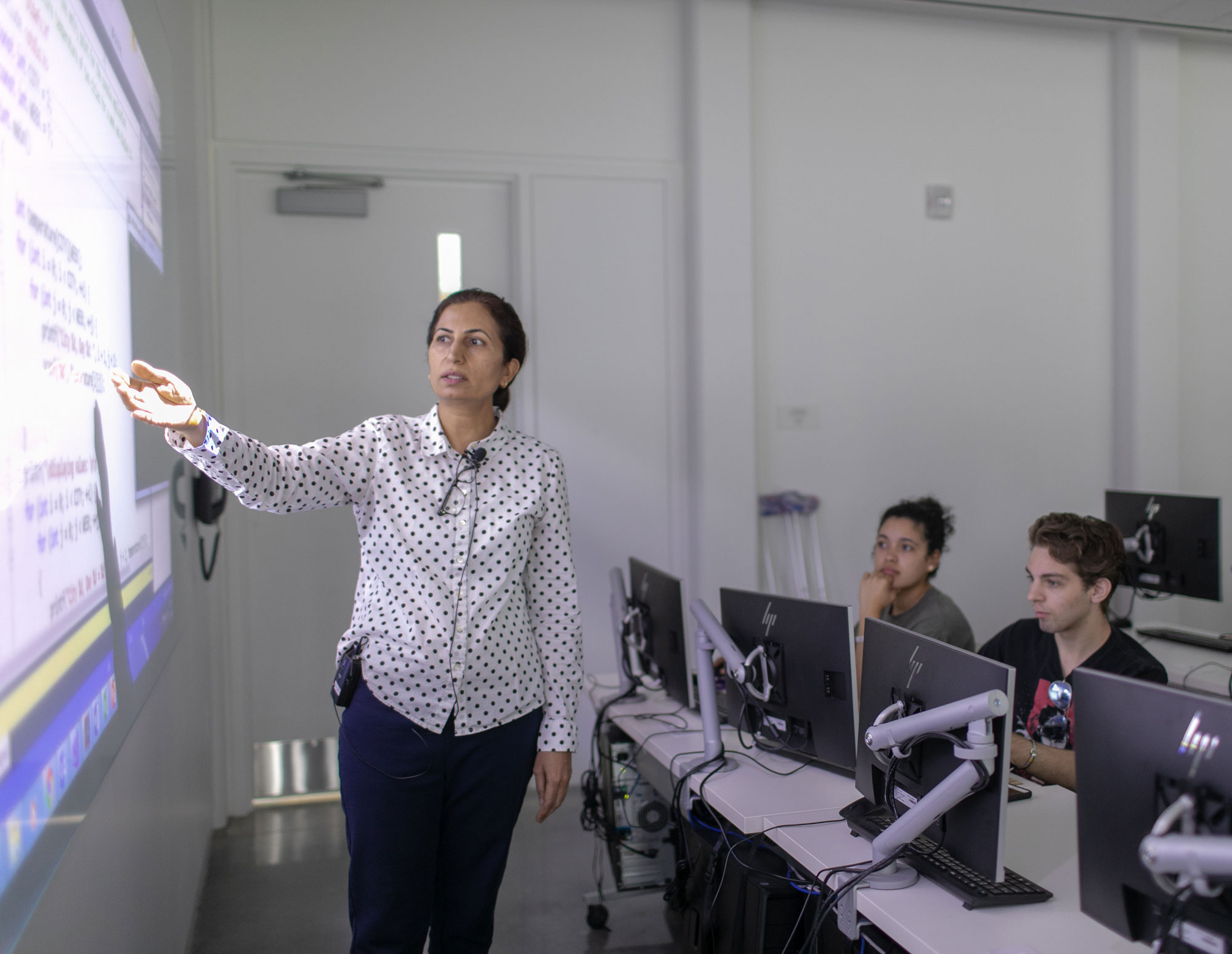 professor teaching in classroom