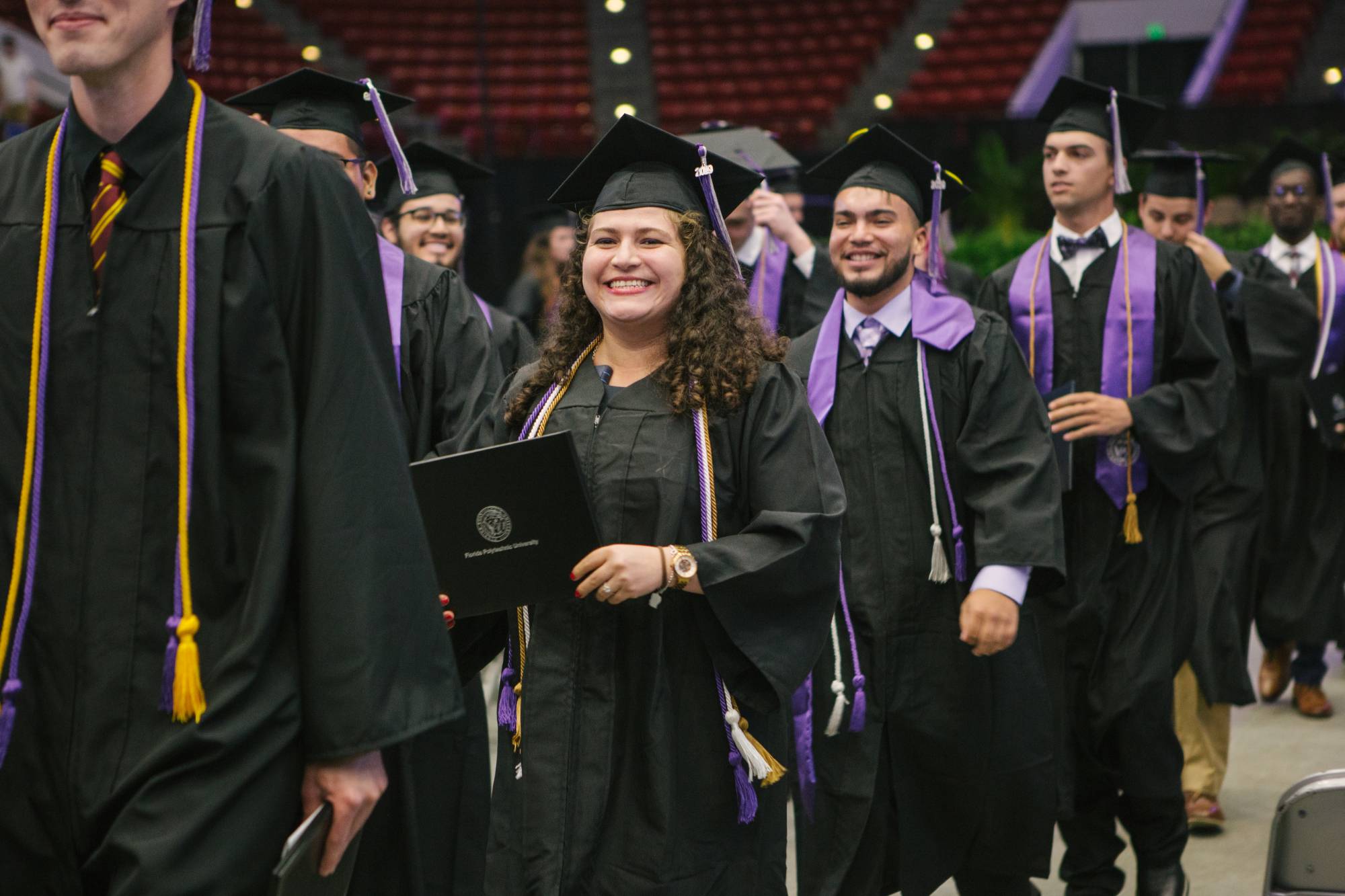 students at commencement