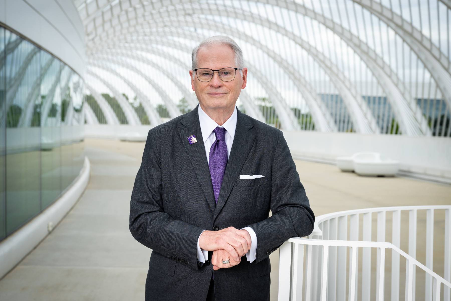 President Stephenson standing by IST